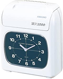 アマノ タイムカード タイムレコーダー ホワイト BX2000(中古品)