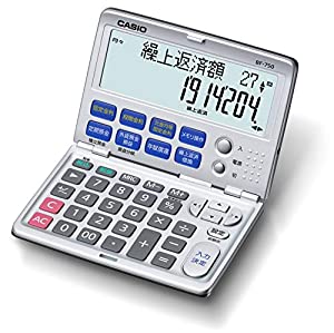 カシオ 金融電卓 繰上返済・借換計算対応 折りたたみ手帳タイプ BF-750-N(中古品)