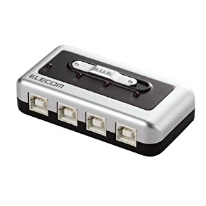 エレコム USB切替器 手動 2.0対応 4台 U2SW-T4(中古品)
