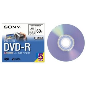 SONY 録画用8cm両面 DVD-R(標準60分) 5枚入 5DMR60A(中古品)