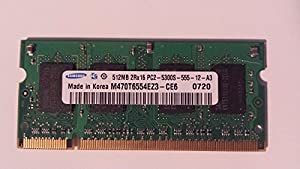 日本サムスン ノート用メモリ SO-DIMM DDR2-667 PC-5300S 200pin NonECC 512MB(中古品)