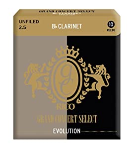 D'Addario WoodWinds ダダリオ リード Bbクラリネット用 GRAND CONCERT SELECT EVOLUTION UNFILED RGE10BCL250 [硬さ:2.5] 10枚