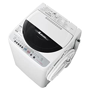 シャープ Ag+イオンコート 全自動洗濯機（送風乾燥タイプ グレ-系）（RC：1000585412）(中古品)