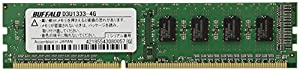 BUFFALO デスクトップ用 増設メモリ PC3-10600 (DDR3-1333) 240Pin 4GB D3U1333-4G(中古品)