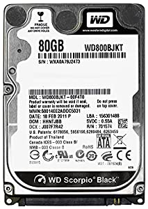 Western Digital Scorpio Black 80GB SATA 2.5インチ 内蔵型HDD WD800BJKT(中古品)