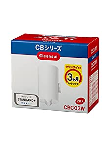 三菱ケミカル・クリンスイ 浄水器 カートリッジ 交換用 2個入 CBシリーズ CBC03W ホワイト 11+2物質除去(中古品)
