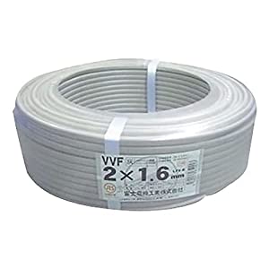 富士電線工業 低圧配電用ケーブル(VV-F) 3C×2.0mm(灰)100ｍ(中古品)
