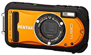 PENTAX 防水デジタルカメラ Optio W90 シャイニーオレンジ OPTIOW90SO(中古品)