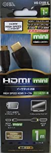 オーム電機 HDMIハイスピードイーサネット対応 1.4ミニケーブル1Mクロ 05-0285 VIS-C10M-K(中古品)