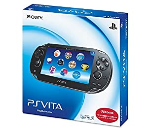 PlayStation Vita (プレイステーション ヴィータ) 3G/Wi-Fiモデル クリスタル・ブラック 限定版 (PCH-1100AB01)(中古品)