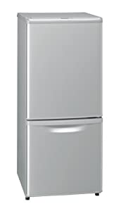 パナソニック 138L 2ドア パーソナルタイプ 冷蔵庫 シルバー NR-B144W-S(中古品)