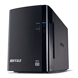 BUFFALO RAID1対応 USB3.0用 外付けハードディスク 2ドライブモデル 4TB HD-WL4TU3/R1J(中古品)