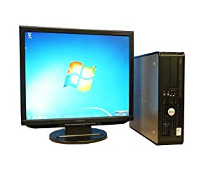 Windows7 パソコン DELL Optiplex 745SF Core 2 Duo E4300 メモリ2GB DVDコンボ 19型液晶(中古品)