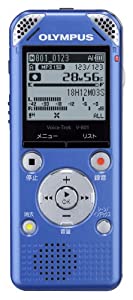OLYMPUS ICレコーダー VoiceTrek 2GB MP3/WMA ステレオ録音 microSD対応 LBL ライトブルー V-801(中古品)