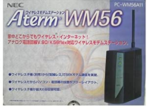 NEC Aterm WM56 アナログ電話回線V.90/K56flex対応ワイヤレスモデムステーション(中古品)