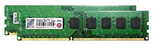 Transcend デスクトップPC用メモリ PC3-12800 DDR3 1600 16GB 1.5V 240pin DIMM Kit (8GB×2pcs) JM1600KLH-16GK(中古品)