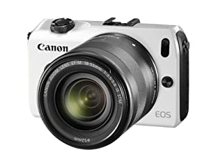 Canon ミラーレス一眼カメラ EOS M レンズキット EF-M18-55mm F3.5-5.6 IS STM付属 ホワイト EOSMWH-18-55ISSTMLK(中古品)