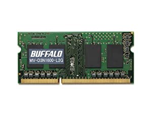 BUFFALO PC3L-12800対応 DDR3 SDRAM S.O.DIMM 2GB MV-D3N1600-L2G(中古品)