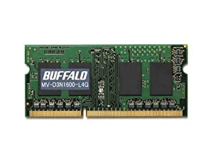 BUFFALO PC3L-12800対応 DDR3 SDRAM S.O.DIMM 4GB MV-D3N1600-L4G(中古品)