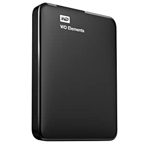 WD HDD ポータブル ハードディスク 2TB USB3.0 Elements Portable WDBU6Y0020BBK-JESN / 3年保証(中古品)