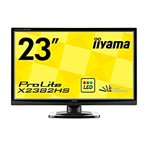iiyama ディスプレイ モニター X2382HS-GB1 23インチ/フルHD/IPSパネル/LED/HDMI端子付(中古品)