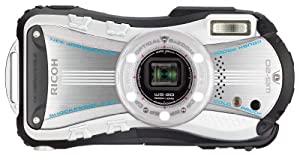 RICOH 防水デジタルカメラ RICOH WG-20 ホワイト 防水10m耐ショック1.5m耐寒-10度 RICOH WG-20WH 08064(中古品)