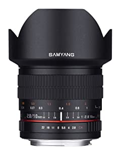 Samyang 10mm F2.8 ED AS NCS CS ウルトラ広角レンズ Canon EF-Sタイプ Canon デジタル一眼レフカメラ用 (SY10M-C)(中古品)