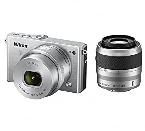 Nikon ミラーレス一眼 Nikon1 J4 ダブルズームキット シルバー J4WZSL(中古品)