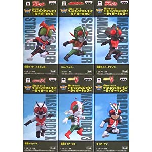 仮面ライダーシリーズ ワールドコレクタブルフィギュア ライダーキック 全6種セット(中古品)