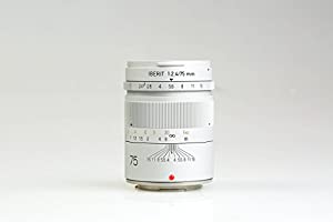 KIPON 単焦点レンズ IBERIT (イベリット) 75mm f/2.4 富士フィルムXマウント Frosted Silver(つや消し シルバー)(中古品)