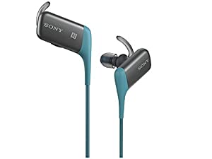 SONY スポーツ向けワイヤレスイヤホン 防滴仕様 Bluetooth対応 マイク付 ブルー MDR-AS600BT/L(中古品)