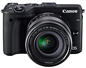 Canon ミラーレス一眼カメラ EOS M3 レンズキット(ブラック) EF-M18-55mm F3.5-5.6 IS STM 付属 EOSM3BK-1855ISSTMLK(中古品)