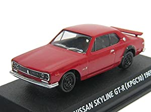 コナミ 1/64 絶版名車コレクション Vol,1 ニッサン スカイライン GT-R 型式KPGC10 1969 赤(中古品)