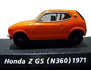 コナミ 1/64 絶版名車コレクション Vol,5 ホンダZ GS 型式N360 1971 オレンジ(中古品)