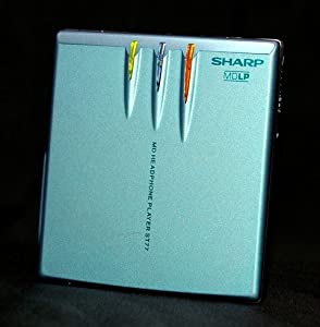 SHARP シャープ MD-ST77-A ブルー ポータブルMDプレーヤー（MD再生専用機） MDLP対応(中古品)