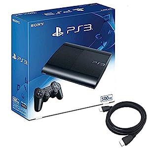 PlayStation3 チャコール・ブラック 500GB (CECH4300C) 【Amazon.co.jp限定】特典アンサー PS3用 HDMIケーブル2.0M付(中古品)