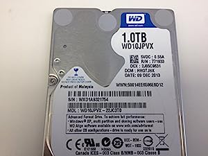 Western Digital WD WD10JPVX (001) ホーム WD 1TB ハードドライブ WD10JPVX-22JC3T0 HHOTJHK 0.55A ddd55(中古品)