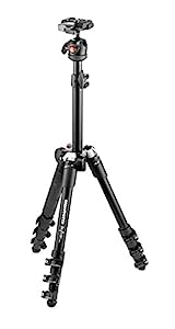 Manfrotto コンパクト三脚 Befree one アルミ 4段 ボール雲台キット ブラック MKBFR1A4B-BH(中古品)