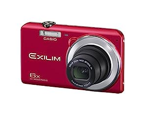 CASIO デジタルカメラ EXILIM EX-ZS28RD 広角26mm 光学6倍ズーム プレミアムオート 1610万画素 レッド(中古品)