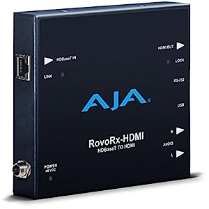 Aja rovorx-hdmi UltraHD/HD HDBaseT Receiver with Integrated HDMIビデオとオーディオ出力(中古品)