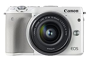 Canon ミラーレス一眼カメラ EOS M3 レンズキット(ホワイト) EF-M15-45mm F3.5-6.3 IS STM 付属 EOSM3WH-1545ISSTMLK(中古品)