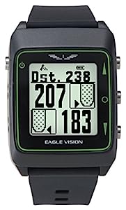 アサヒゴルフ ゴルフナビ GPS EAGLE VISION Watch3 時計型 EV-616 ブラック(中古品)