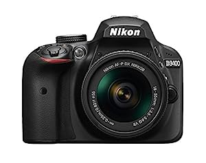 Nikon デジタル一眼レフカメラ D3400 AF-P 18-55 VR レンズキット ブラック D3400LKBK(中古品)