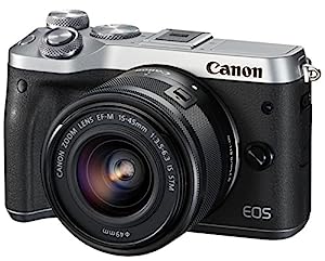 Canon ミラーレス一眼カメラ EOS M6 レンズキット(シルバー) EF-M15-45mm F3.5-6.3 IS STM 付属 EOSM6SL-1545ISSTMLK(中古品)