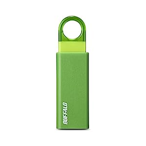 BUFFALO ノックスライド USB3.1(Gen1) USBメモリー 16GB グリーン RUF3-KS16GA-GR(中古品)