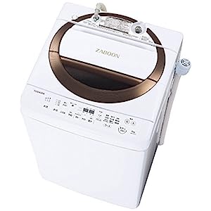 東芝 DDインバーター洗濯機 全自動 ZABOON 6kg ブラウン AW-6D6 T(中古品)