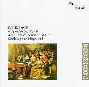 C.P.E.バッハ:6つのシンフォニア、Wq.182(中古品)